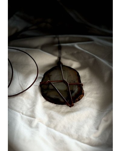 Collar Ágata marrón red