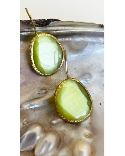 Pendientes verde Selva grande