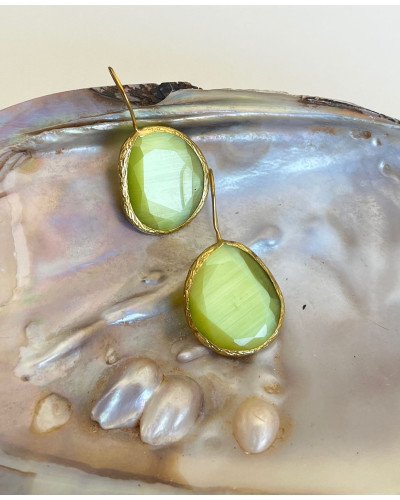 Pendientes verde Selva grande