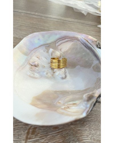 Anillo hilos dorados