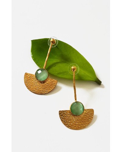 PENDIENTES SEMICÍRCULO AGUANARINA