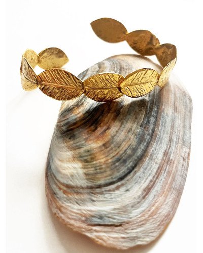 BRAZALETE HOJAS DORADAS