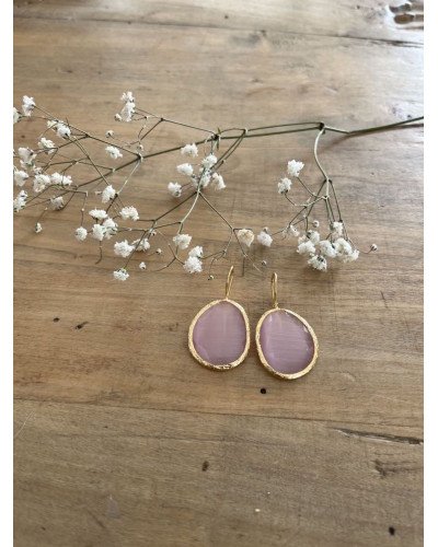 PENDIENTES CUARZO ROSA GRANDES