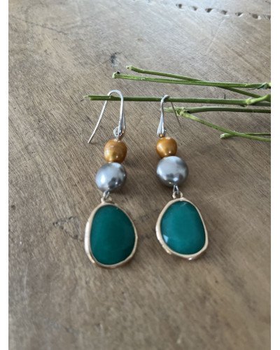 PENDIENTES DORADO Y PLATA