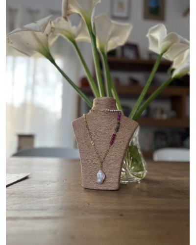 Colllar Perlas y Ágatas