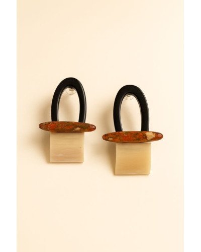 Pendientes boho chic cuerno