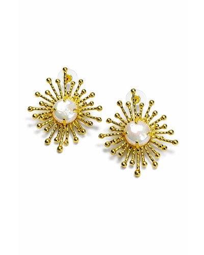 Pendientes rombos perla