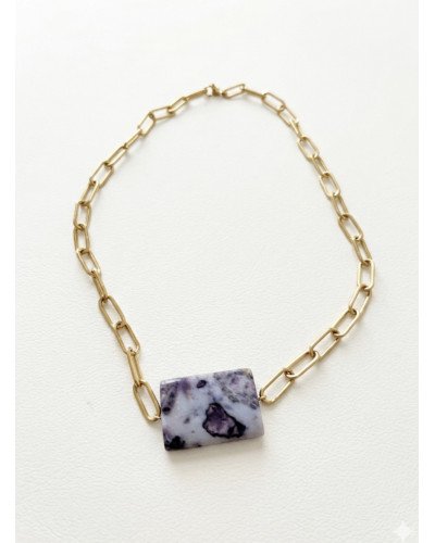 Gargantilla fluorita denditrica