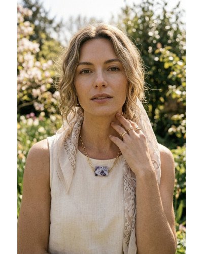 Gargantilla fluorita denditrica