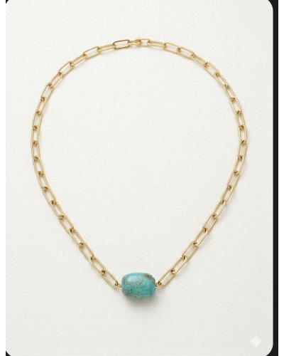 Gargantilla con turquesa