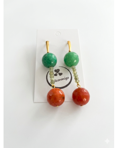 Pendientes campo naranja