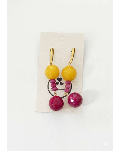 Pendientes Sol y flores