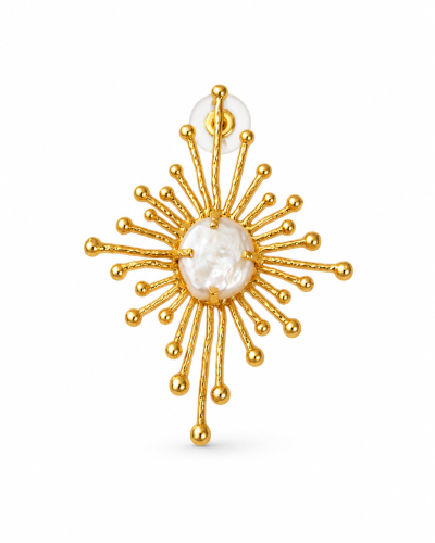 Pendientes rombos perla