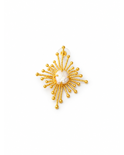 Pendientes rombos perla