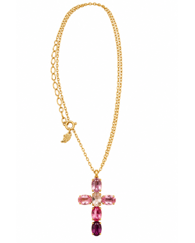 Cruz Rosas/ plata italiana y circonitas