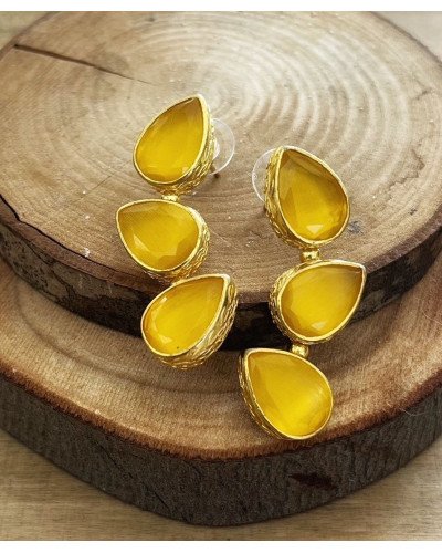 Pendientes Cuarzos Amarillos
