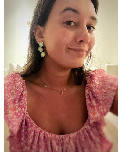 Pendientes Cuarzos amarillos y naranja